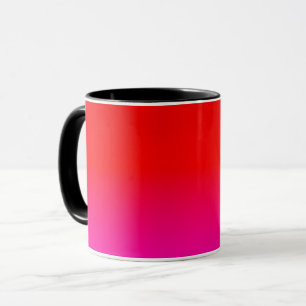 gradient ombre red pink , scarlet , red , pink mug