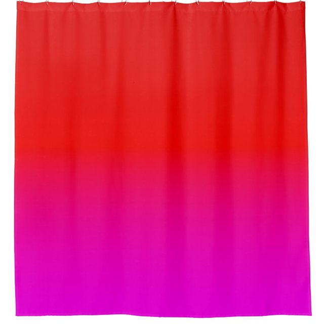 gradient ombre red pink , scarlet , red , pink  shower curtain (Front)