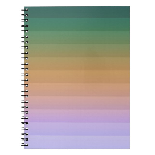 Gradient ombre stripe lined soft blurred green bei notebook (Front)