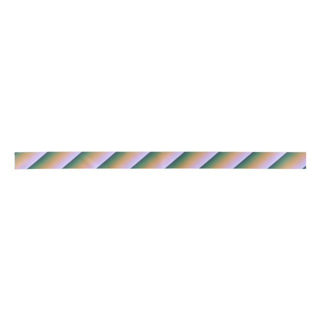 Gradient ombre stripe lined soft blurred green bei satin ribbon (Front)