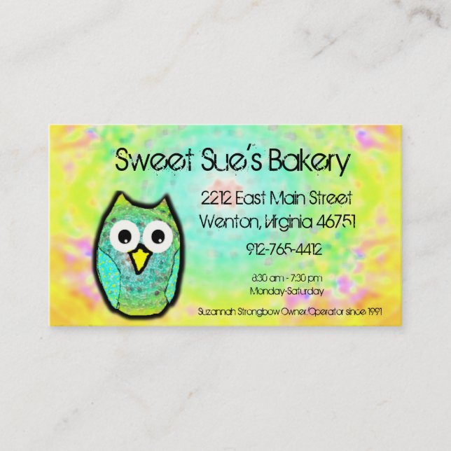 Gradient Owl Business card (Front)