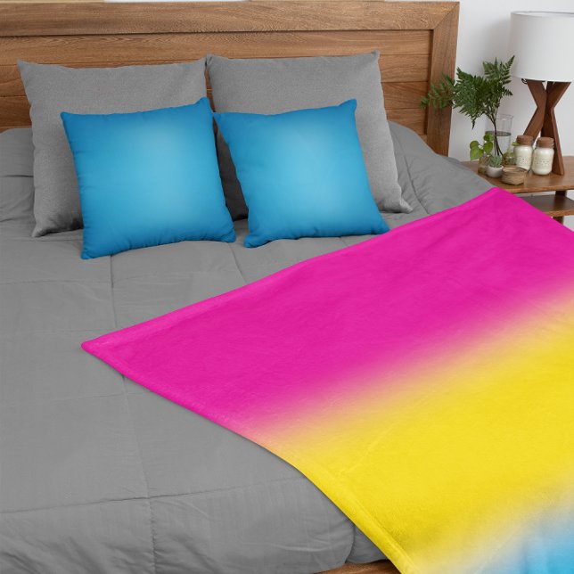 Gradient Pansexual Pride Flag – Colourful Pan Flag Fleece Blanket (Creator Uploaded)