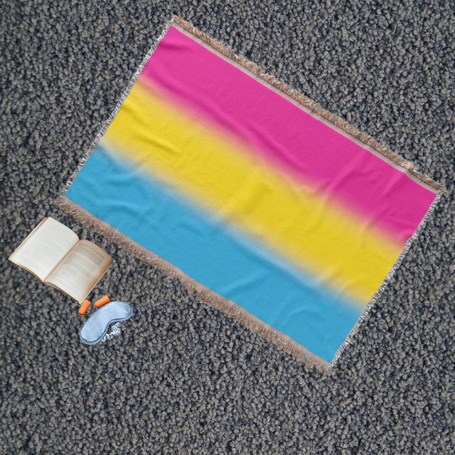 Gradient Pansexual Pride Flag – Colourful Pan Flag Throw Blanket (Creator Uploaded)