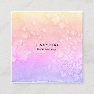 Gradient pastel watercolor business card square