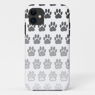 Gradient Paw Prints in Black & White & Grey Case-Mate iPhone Case