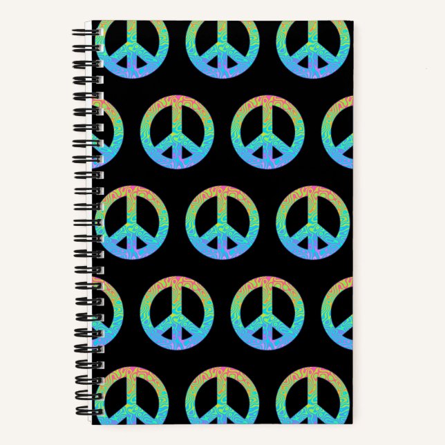 Gradient Peace Symbol Notebook (Front)