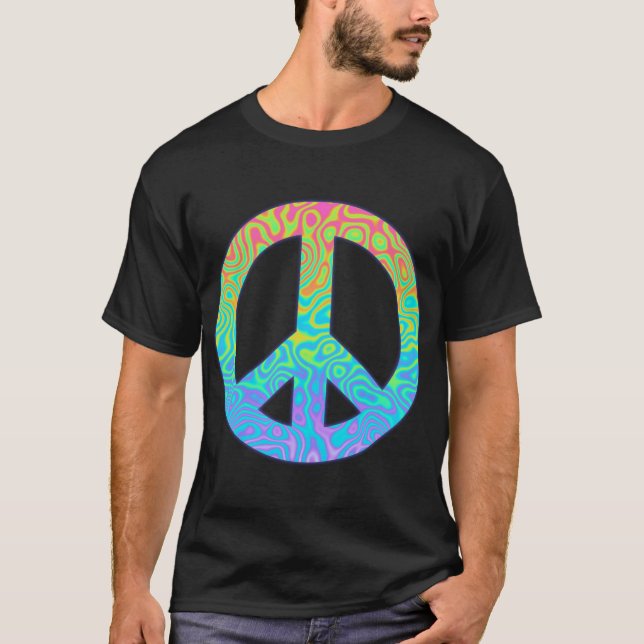 Gradient Peace Symbol T-Shirt (Front)