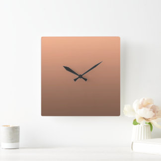 Gradient Peach - deep to light | Seasonal Moods |  Square Wall Clock