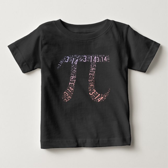 Gradient Pi Symbol Digits Math | Happy Pi day Baby T-Shirt (Front)