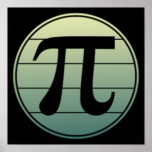 Gradient Pi Symbol Pi day   Happy Pi day Math Poster