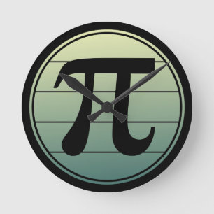 Gradient Pi Symbol Pi day Happy Pi day Math Round Clock