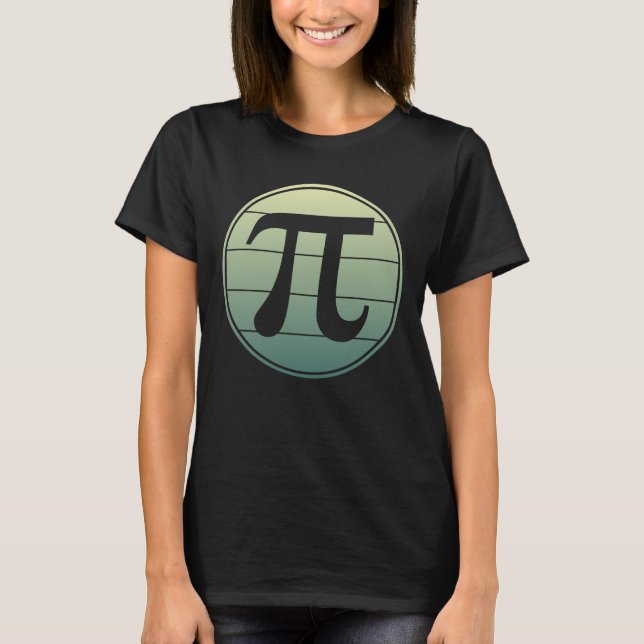 Gradient Pi Symbol Pi day | Happy Pi day Math T-Shirt (Front)