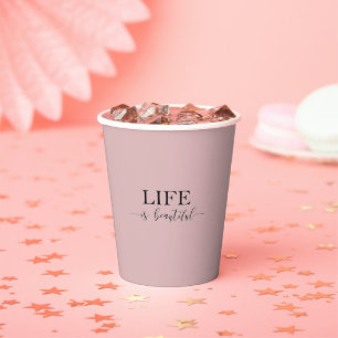 Gradient Pink Party Cups Disposable Coffee Cups