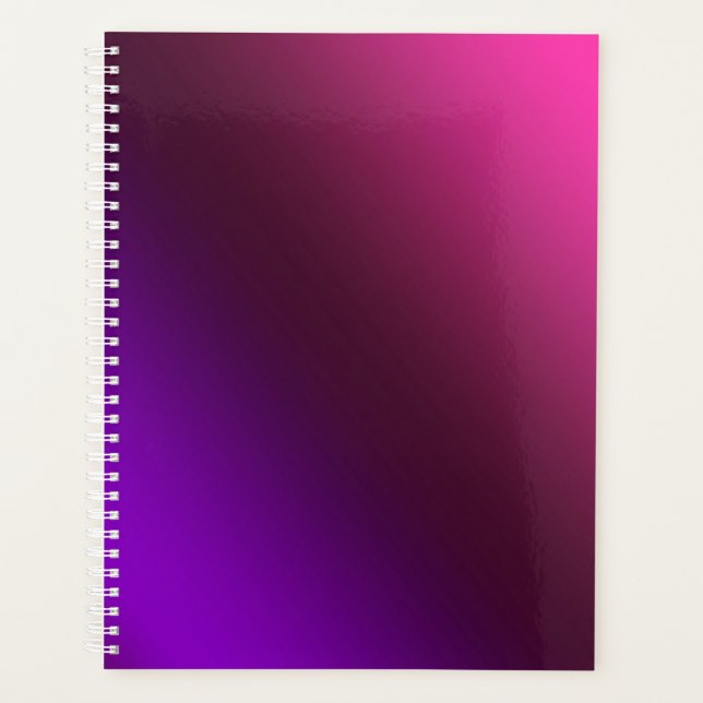 Gradient, pink-purple planner (Front)