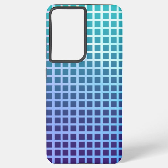 Gradient Pixel Grid Samsung Galaxy S21 Ultra Case (Back)
