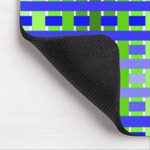 Gradient Plaid blue Mouse Pad