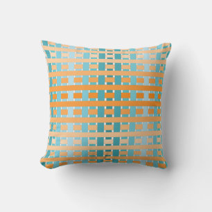 Gradient Plaid Orange Cushion