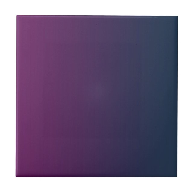 Gradient Plum Blue Ceramic Tile (Front)