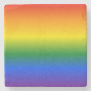Gradient Pride Pattern: LGBTQIA+ Stone Coaster
