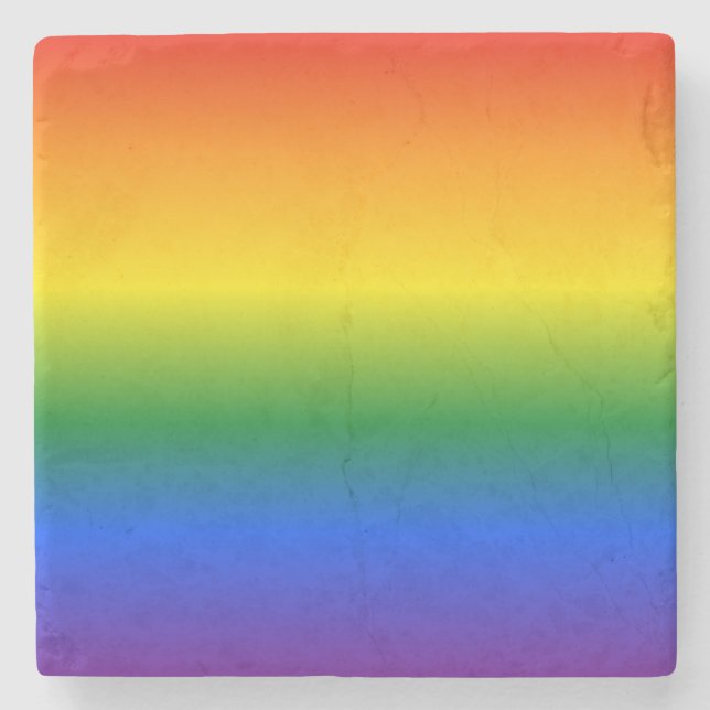 Gradient Pride Pattern: LGBTQIA+ Stone Coaster (Front)