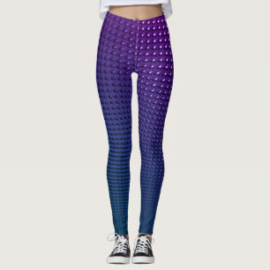 Gradient Purple and Navy Blue Geometric design Leggings