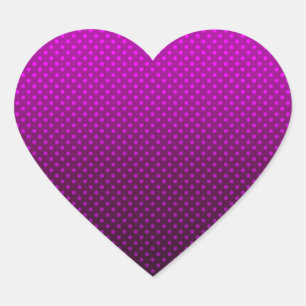 Gradient purple  grey polka dots print abstract fe heart sticker