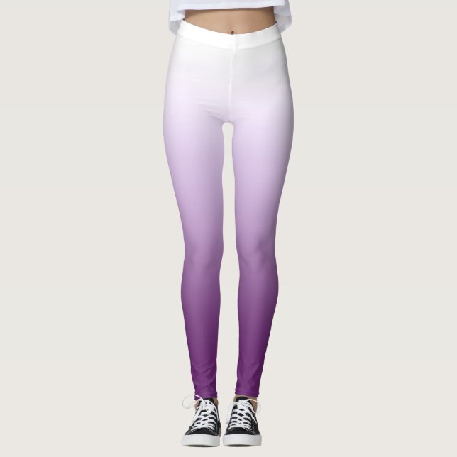Gradient purple lilac ombre leggings (Front)