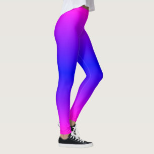 Gradient Purple Pink Blue Neon Leggings Party Time