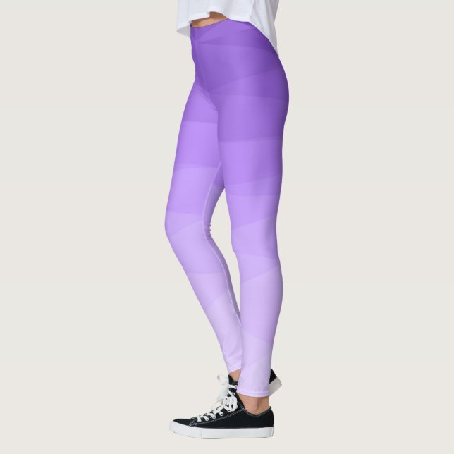 Gradient Purple Polygonal Leggings (Left)