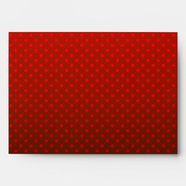Gradient red grey polka dots print abstract femini envelope (Front)