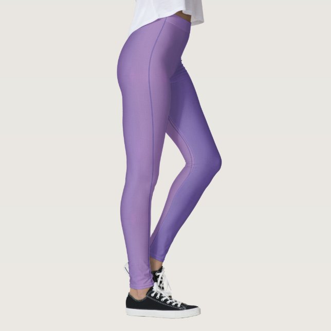 Gradient Shades Lavender Purple Leggings (Right)