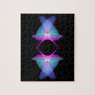 gradient shapes on black futuristic pattern jigsaw puzzle