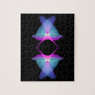 gradient shapes on black| futuristic pattern | jigsaw puzzle