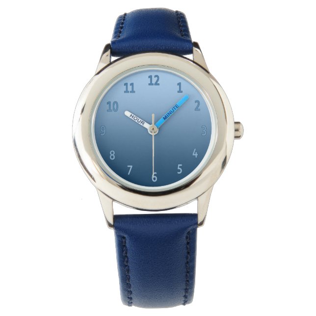Gradient Simple Colourful Blue Watch (Front)