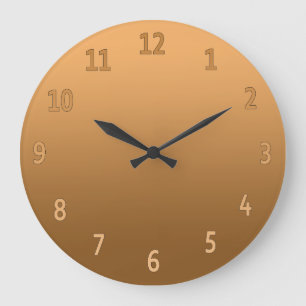 Gradient Simple Colourful Golden Large Clock