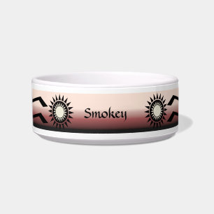 Gradient Soft Toned Southwestern Style Pet Bowl