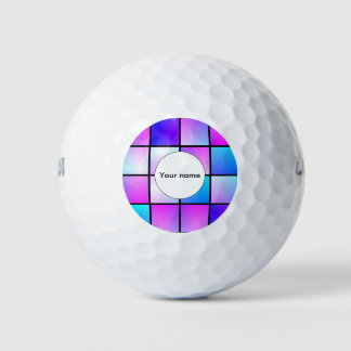 Gradient squares pattern golf balls