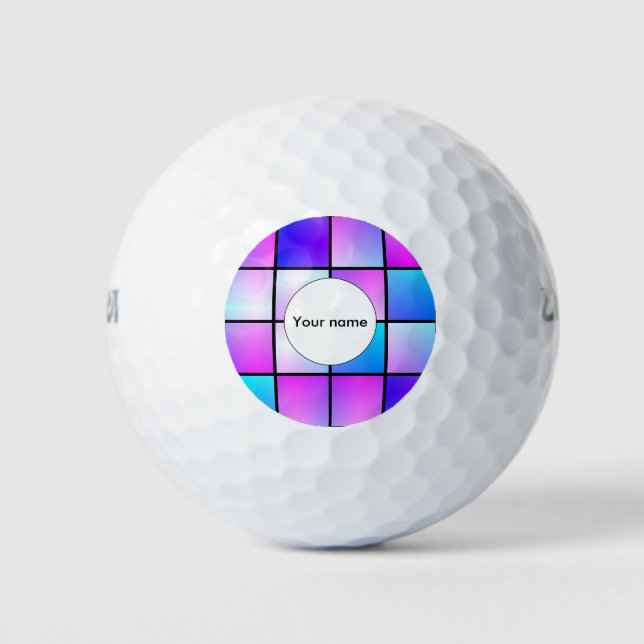 Gradient squares pattern golf balls (Front)