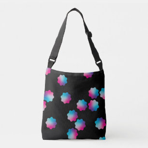 Gradient stars Blue Purple Modern. Crossbody Bag