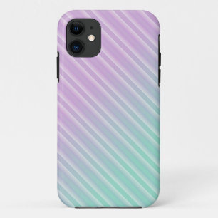 Gradient Stripes - Light Purple and Green Case-Mate iPhone Case