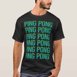 Gradient Text Ping Pong Table Tennis T-Shirt
