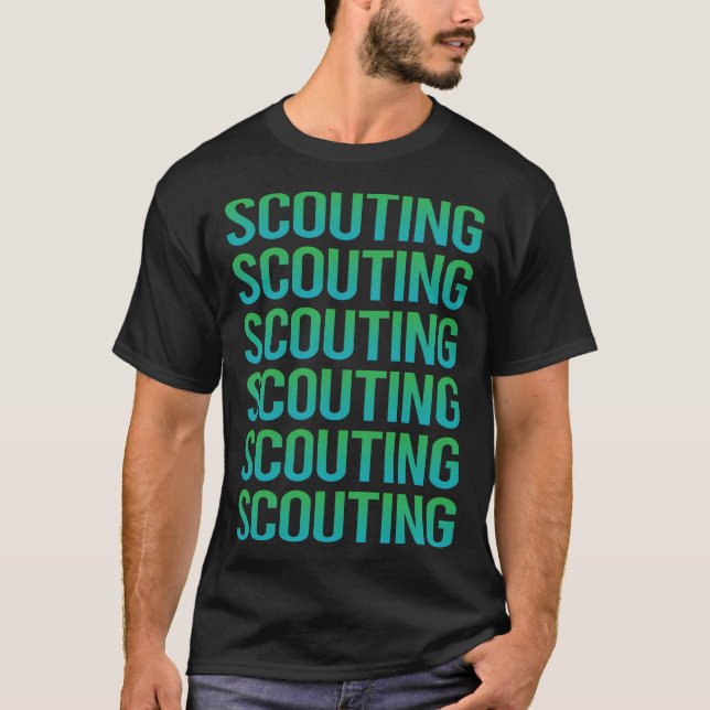 Gradient Text Scouting Scout Scouts T-Shirt (Front)