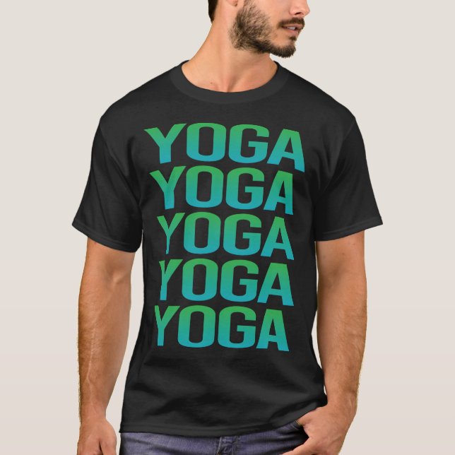 Gradient Text Yoga T-Shirt (Front)