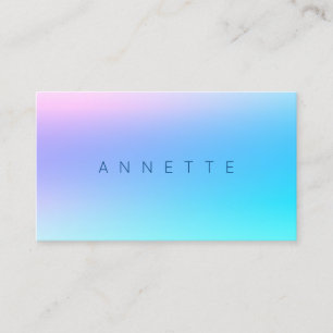 Gradient tone blue purple marble business card