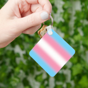 Gradient Transgender Pride Flag - Trans Flag Key Ring
