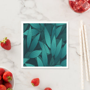 Gradient tropical leaves napkin