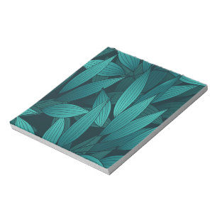 Gradient tropical leaves notepad
