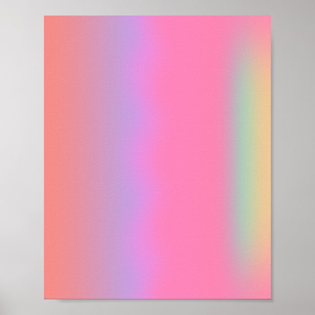 Gradient Tropical Sunrise Glow Poster (Front)