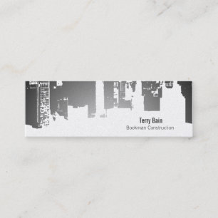 Gradient Upside Downtown Horizontal Skinny Mini Business Card