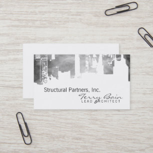 Gradient Upside Downtown Horizontal Skinny Smoke Business Card